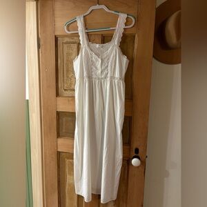 Andere Cotton Elegant White Lace Trim Nightgown